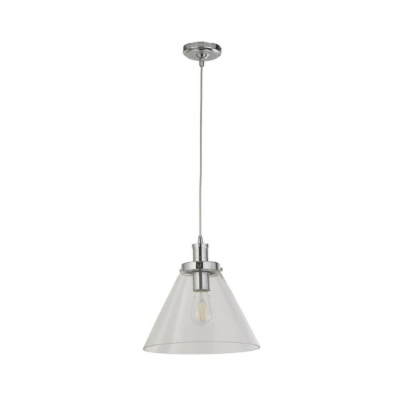 32928-006 Chrome Pendant with Clear Glass