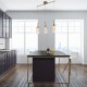 71952-006 Satin Gold 3 Light over Island Fitting with Amber & Frosted Glasses