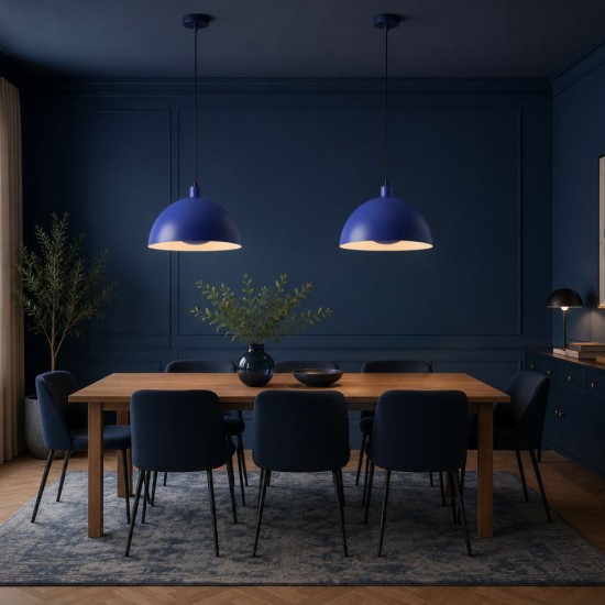 20915-006 Matt Blue Pendant Ø 40 cm