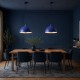 20915-006 Matt Blue Pendant Ø 40 cm