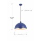 20915-006 Matt Blue Pendant Ø 40 cm