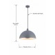 20914-006 Matt Grey Pendant Ø 40 cm