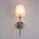 21003-006 Antique Brass Wall Lamp with White Shade
