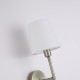 21003-006 Antique Brass Wall Lamp with White Shade
