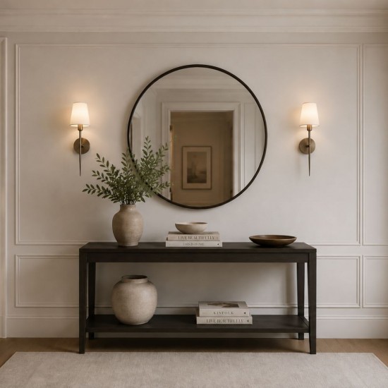 21003-006 Antique Brass Wall Lamp with White Shade