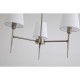21002-006 Antique Brass 3 Light Centre Fitting with White Shade