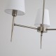 21002-006 Antique Brass 3 Light Centre Fitting with White Shade