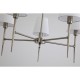 21001-006 Antique Brass 5 Light Centre Fitting with White Shade