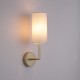 21017-006 Satin Brass Wall Lamp with Cream Shade