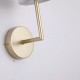 21017-006 Satin Brass Wall Lamp with Cream Shade
