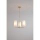 21016-006 Satin Brass 3 Light Centre Fitting with Cream Shade