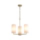 21016-006 Satin Brass 3 Light Centre Fitting with Cream Shade