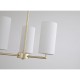 21016-006 Satin Brass 3 Light Centre Fitting with Cream Shade