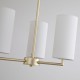 21016-006 Satin Brass 3 Light Centre Fitting with Cream Shade