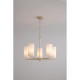 21010-006 Satin Brass 5 Light Centre Fitting with Cream Shade