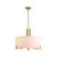 21111-006 Satin Brass 3 Light Pendant with Cream Shade