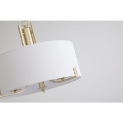 21111-006 Satin Brass 3 Light Pendant with Cream Shade