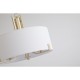 21111-006 Satin Brass 3 Light Pendant with Cream Shade