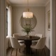 21111-006 Satin Brass 3 Light Pendant with Cream Shade