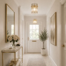 78930-006 Gold Pendant with Champagne Rods