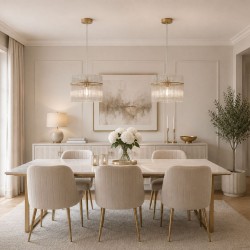 78932-006 Gold Pendant with Champagne Rods Ø 40 cm