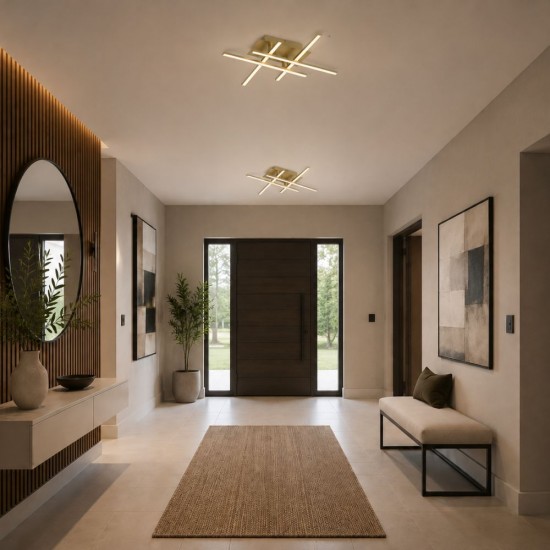 59631-006 Satin Gold LED Flush 19.3W