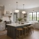 55201-006 Satin Silver Pendant with White Opal Glass IP44