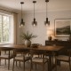 72181-006 Matt Black Pendant with Smoked Ombre Glass