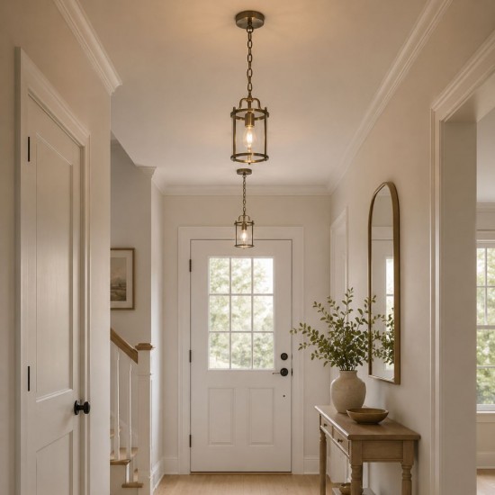 9310-006 Satin Nickel Lantern Pendant