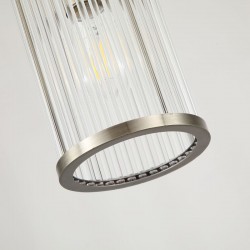 Nice 1 - Antique Brass Pendant with Clear Glass Rods Nice 1 - Antique Brass Pendant with Clear Glass Rods