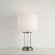 Nice TLAB - Antique Brass Table Lamp with Clear Glass Rods & White Shade
