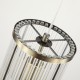 Nice 1 - Antique Brass Pendant with Clear Glass Rods