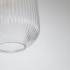 Satin Brass Pendant with Clear Ribbed Glass ∅ 20 cm