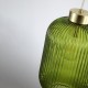 Satin Brass Pendant with Green Ribbed Glass ∅ 20 cm