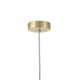 Satin Brass Pendant with Green Ribbed Glass ∅ 20 cm