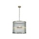 20898-006 Antique Brass 4 Light Pendant with Ribbed Glass
