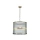 20898-006 Antique Brass 4 Light Pendant with Ribbed Glass