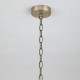 20898-006 Antique Brass 4 Light Pendant with Ribbed Glass