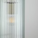 20897-006 Antique Brass Pendant with Ribbed Glass