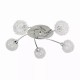 9526-006 Chrome 5 Light Semi Flush with Aluminium Wire Shades