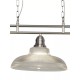 55167-006 Satin Silver 3 Light over Island Fitting with with Ribbed Glass