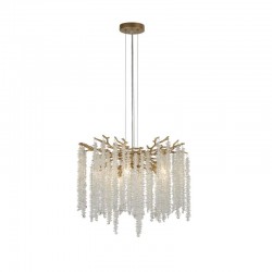 74283-10 Matt Gold 5 Light Centre Fitting with Crystal