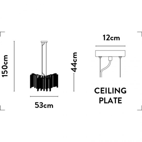 74283-10 Matt Gold 5 Light Centre Fitting with Crystal