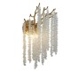 74284-10 Matt Gold 2 Light Wall Lamp with Crystal