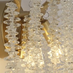 74284-10 Matt Gold 2 Light Wall Lamp with Crystal 74284-10 Matt Gold 2 Light Wall Lamp with Crystal