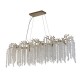 74286-10 Matt Gold 10 Light over Island Fitting with Crystal