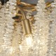 74286-10 Matt Gold 10 Light over Island Fitting with Crystal