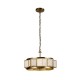 73179-10 Gold 3 Light Pendant with White Acrylic Shade