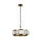 73179-10 Gold 3 Light Pendant with White Acrylic Shade