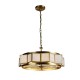 73180-10 Gold 5 Light Pendant with White Acrylic Shade